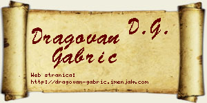 Dragovan Gabrić vizit kartica